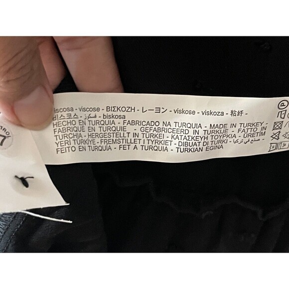 Zara Women’s Small Black Tiered Ruffle Long Sleeve Dress Babydoll - Picture 10 of 10